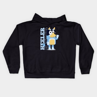 bluey heeler Kids Hoodie